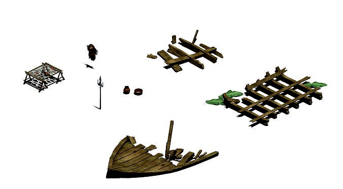 Game Fishing Village - Broken Ship - Fishnet Accessories
