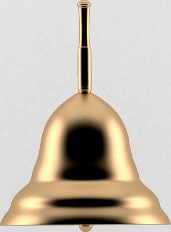 Little golden handbell 3D Model