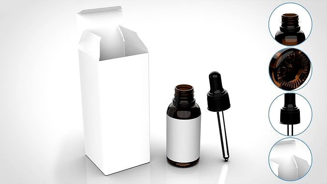 Glass Bottle Dropper with Box - 30ml