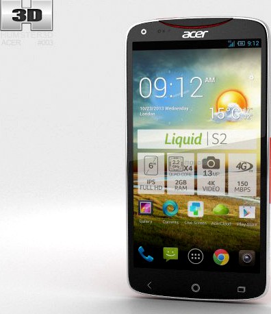 Acer Liquid S2 Red 3D Model