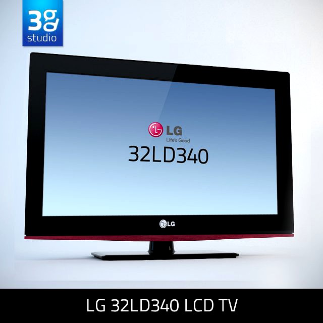 LG 32LD340 LCD TV 3D Model