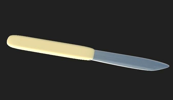 simple knife with 4 different textures