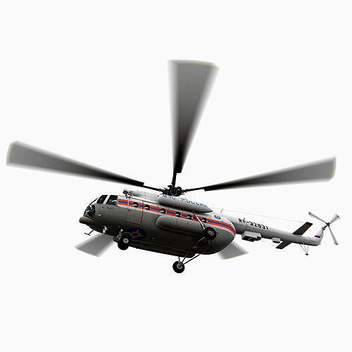 Mi-8MTV Russian Emercom Animated