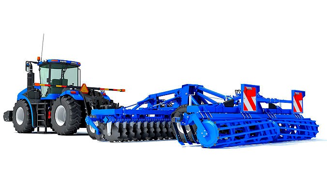 New Holland Tractor with Disc Harrow