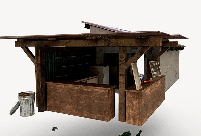 Old  modular beach bar