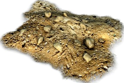 Dirt pile with rocks 3D Model