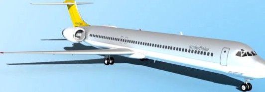 Falcon3D MD 80 SAS Snowflake 3D Model