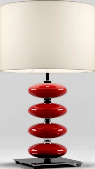 Elstead Lighting Onyx Red Table Lamp