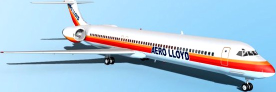 Falcon3D MD 80 Aero Lloyd 3D Model