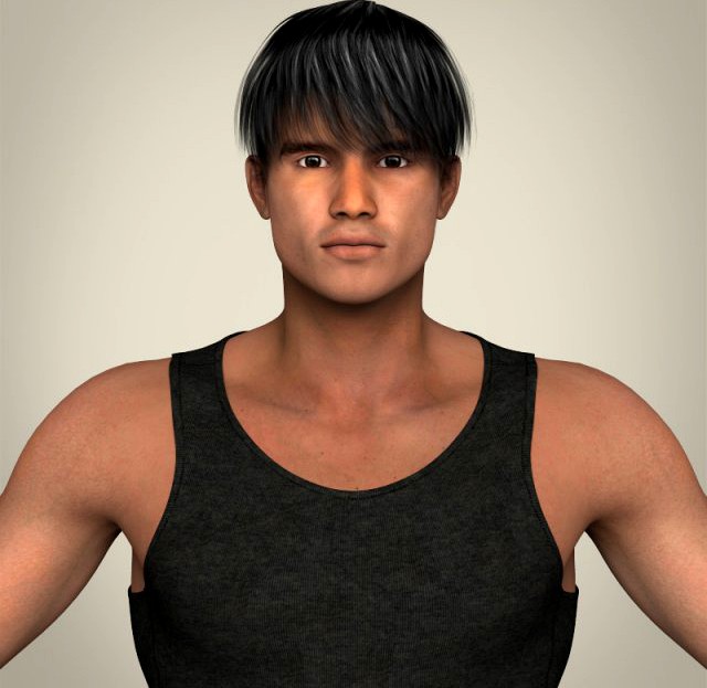 Realistic Muscular Handsome Guy 3D Model