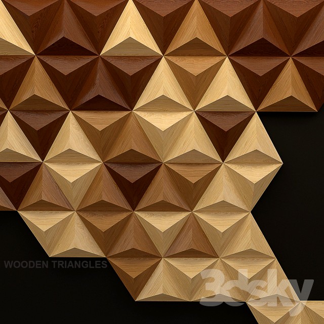 wooden triangles panel