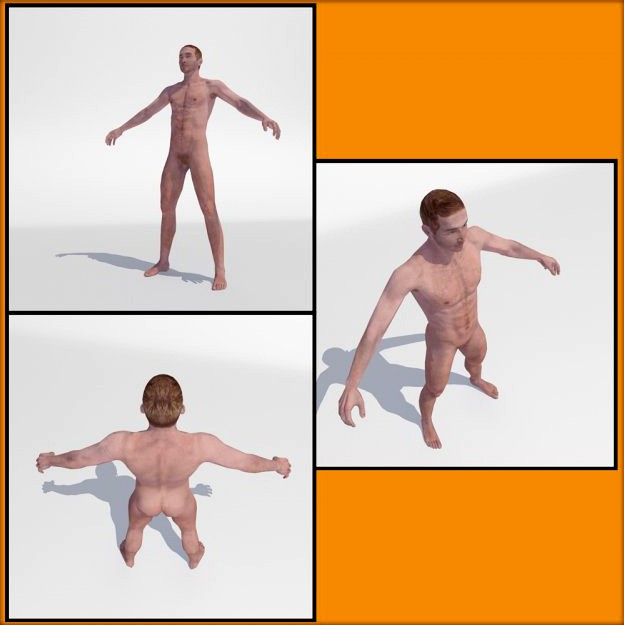 Realistic Male Body 3D Model