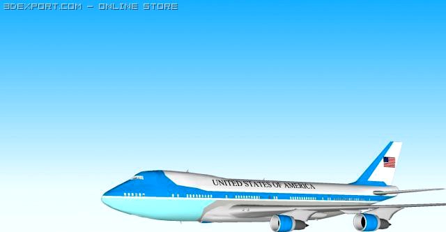 Air Force One Boeing 747200 3D Model