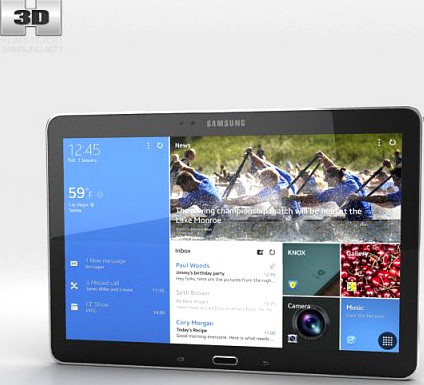 Samsung Galaxy NotePRO 12 inch Black 3D Model