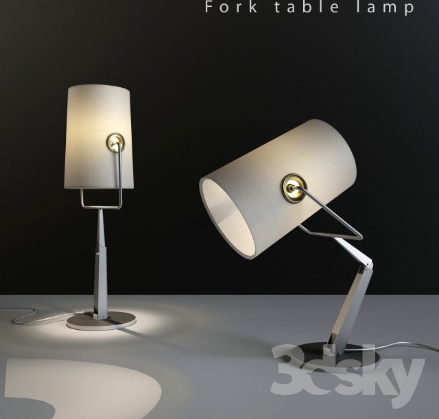 Fork table lamp