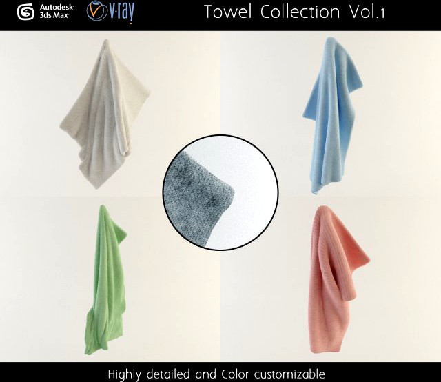 Towel Collection Vol1 3D Model