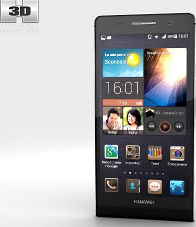 Huawei Ascend P6 S Black 3D Model