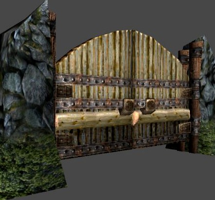 Wooden Gate 3D Model