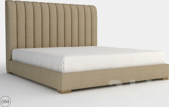 Harlan king size bed 5001K Beige