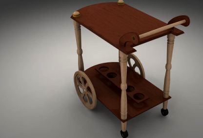 Dinner wagon 3D Model