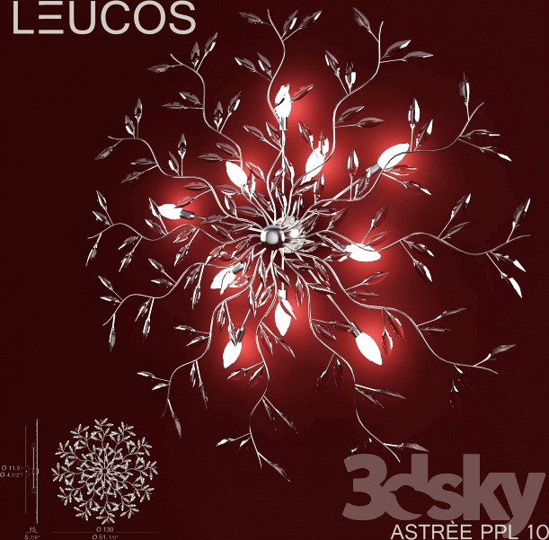 Ceiling-wall LEUCOS, ASTRÈE PPL 10