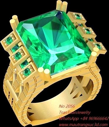 2056 Emeral Ring | 3D