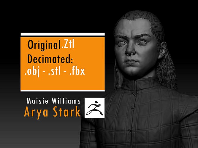Maisie Williams - Arya Stark - Game Of Thrones | 3D