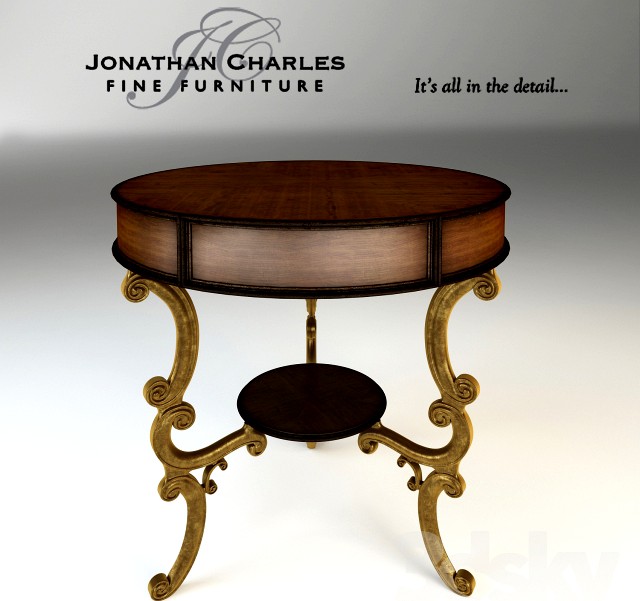 Jonathan Charles - round table on brass base