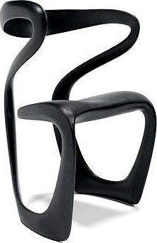 Chair in Ebonized Limed Oak CREATOR Thomas Vaughan