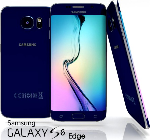 Samsung Galaxy S6 Edge Sapphire Black 3D Model