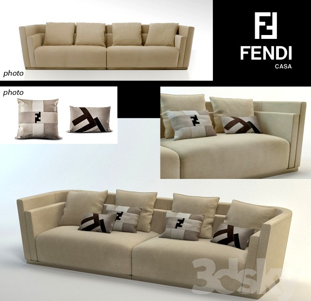Fendi Casa / Borromini Divano &amp;amp; Patchwork pillows