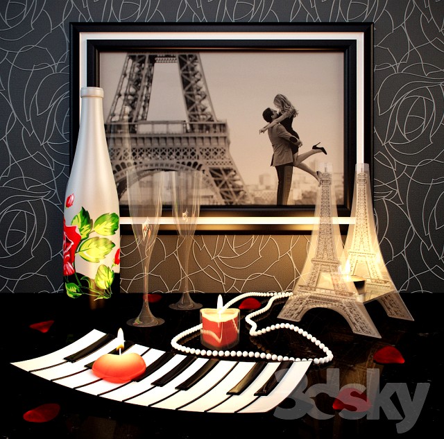 Decorative set Paris Romantic