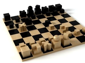 Bauhaus chess pieces