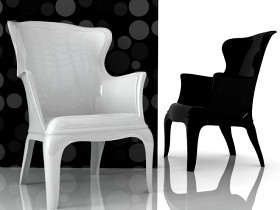 Polycarbonate armchair