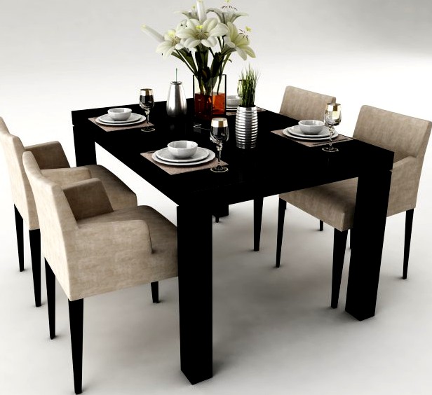 Dining table set 50 3D Model