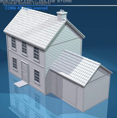 House with rooftiles 3D Model