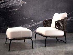 Aston Cord Armchair + Ottoman