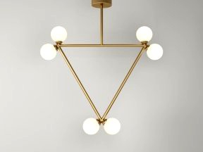 Triangle 2 Globe Pendant Lamp