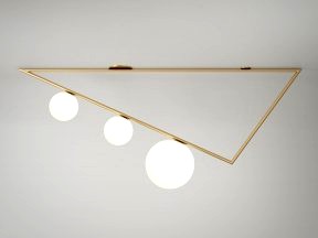 Triangle 3 Globes Ceiling Lamp