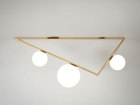 Triangle 2+1 Globe Ceiling Lamp