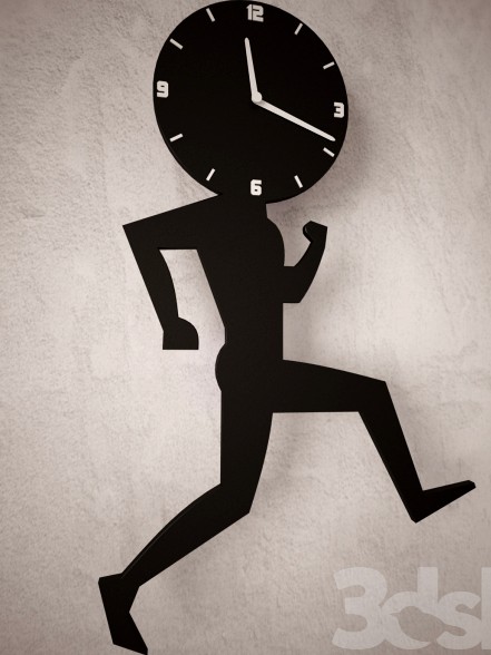 Wall clock &amp;quot;running Man&amp;quot;
