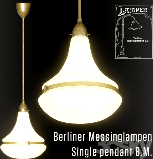 Berliner Messinglampen Single pendant BM