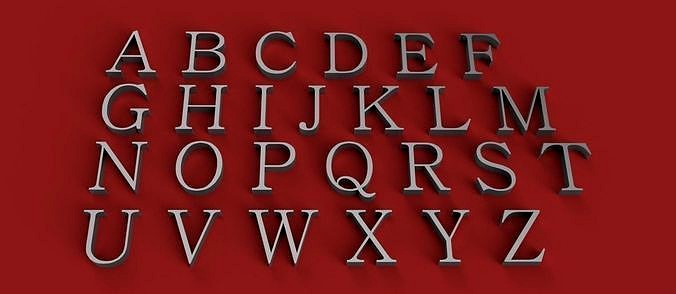 BATANG Font uppercase and lowercase 3D Letters STL FILE | 3D