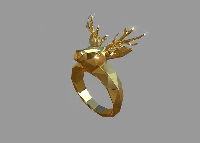 Low poly Deer Ring | 3D