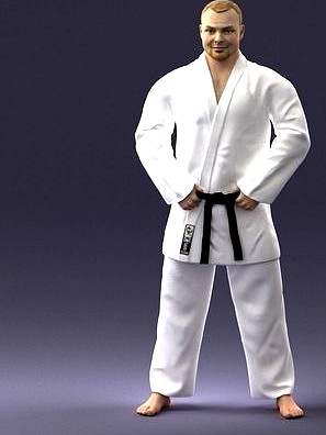 Karate man 1105 3D print ready | 3D