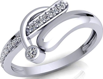 Woman Diamond Ring 36d Model Print  | 3D