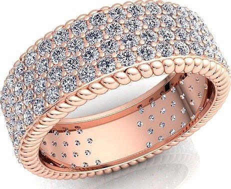 Woman Diamond Ring 3d Model Print  | 3D
