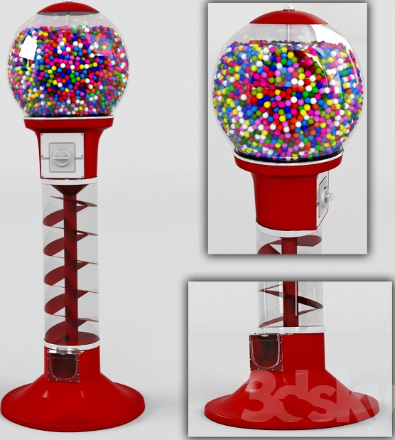 Tower with chewing gum