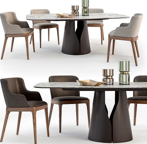 Cattelan Italia Giano table Magda chair set