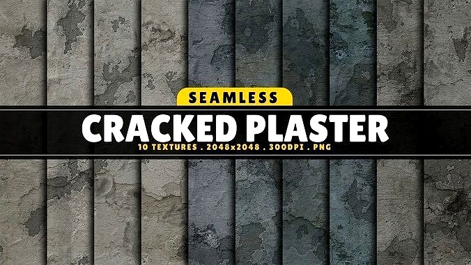 Texture Pack Seamless Cracked Plaster Vol 0